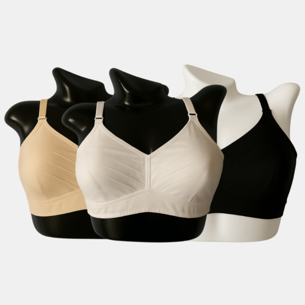 Three Tucks Grace | 100% Cotton Non-Padded Bra for Women - Pack of 3